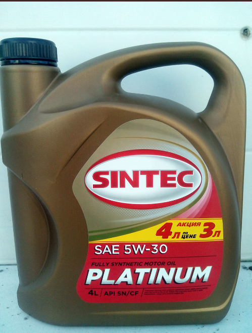Моторное масло SINTEC 5w30 4л (синтет. допуск Рено RN700)  в .