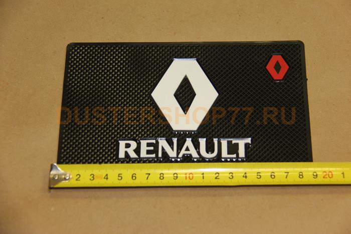 Нескользящий коврик-липучка Renault черный