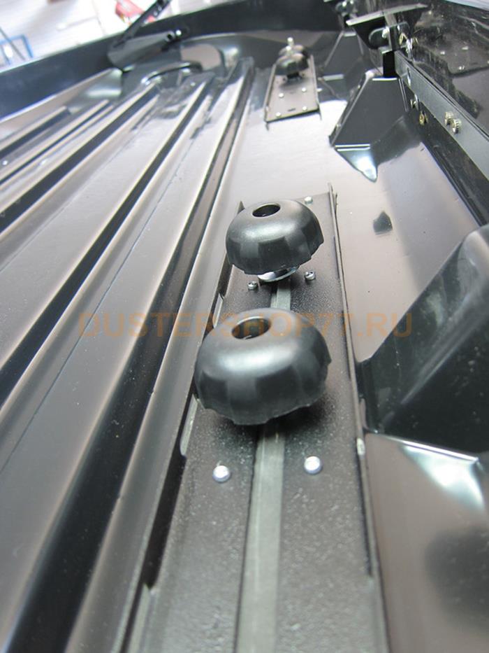 Бокс-багажник на крышу Аэродинамический Серый "Turino 1 Lux"