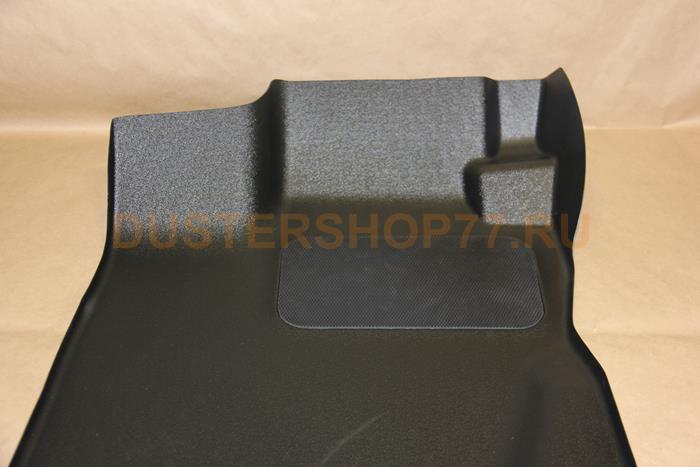 Пластиковый ковёр водительский с резиновой вставкой для Дастер 2011