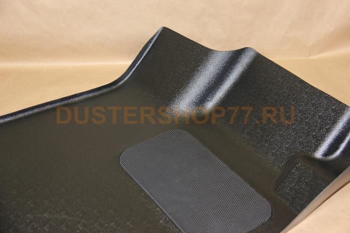 Пластиковый ковёр водительский с резиновой вставкой для Дастер 2011