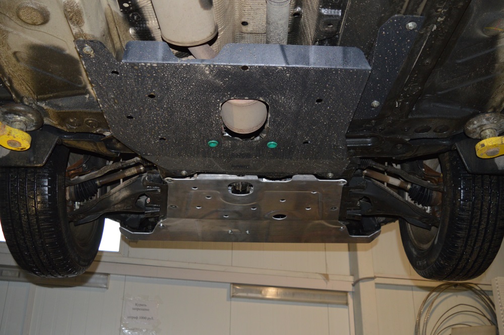 Увеличенная защита двигателя и КПП (алюминий) для Рено Дастер 2015-