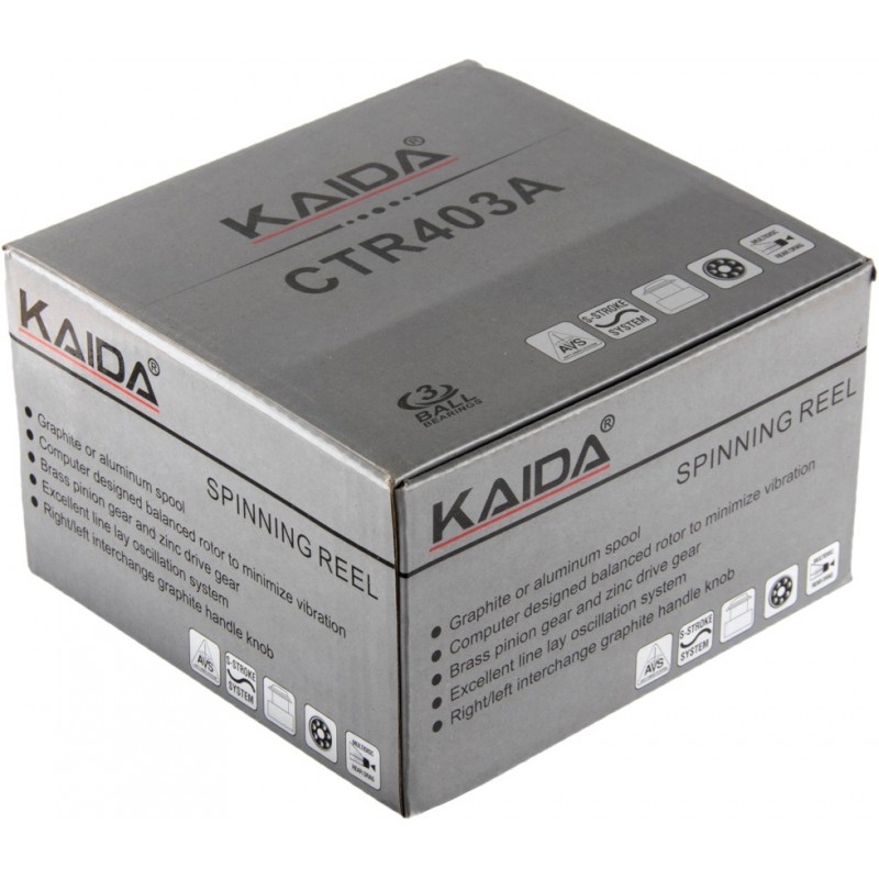 Безынерционная катушка Kaida CTR 404 с задним фрикционом