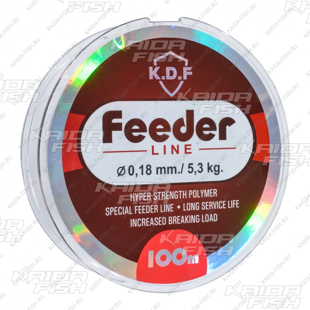 Монолеска KDF Feeder 0,18 мм, 100 метров, 5,3 кг