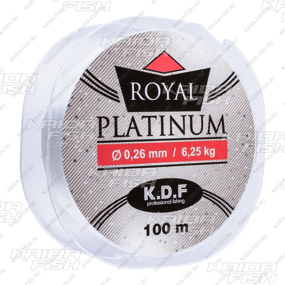 Монолеска KDF Royal Platinum 0,26 мм, 100 метров, 6,25 кг