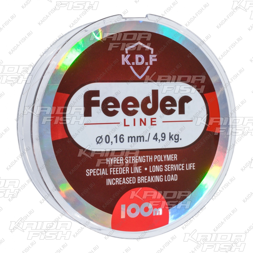 Монолеска KDF Feeder 0,16 мм, 100 метров, 4,9 кг